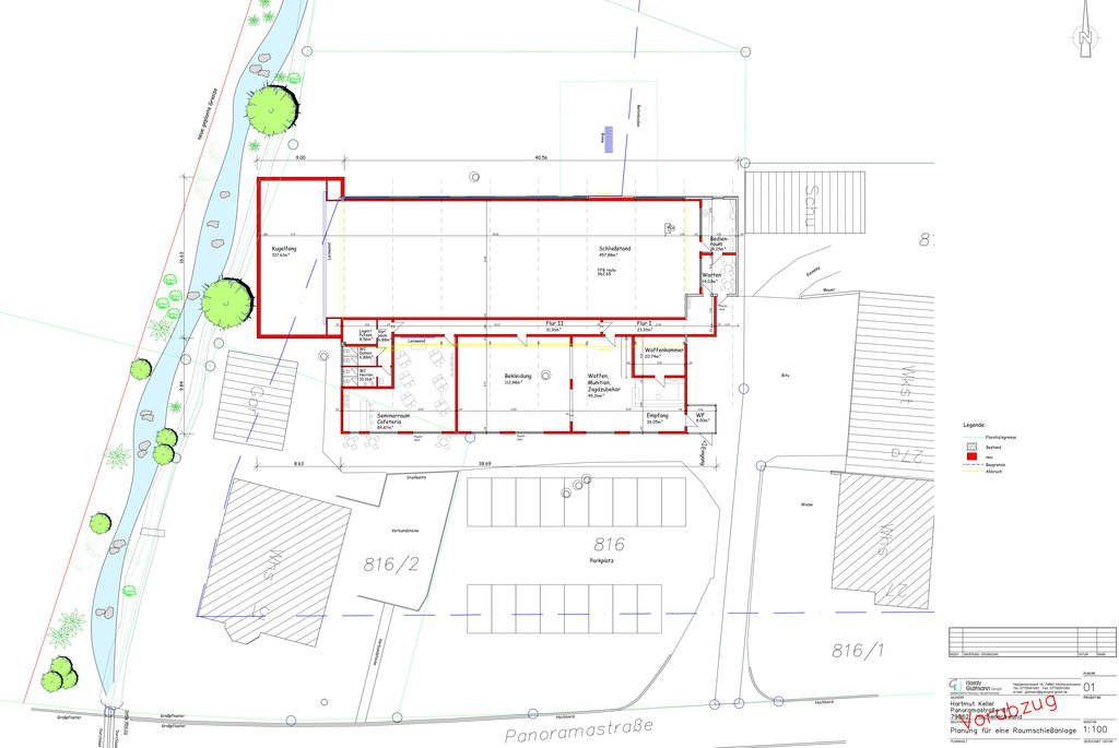 Keller Raumschiessanlage Grundriss