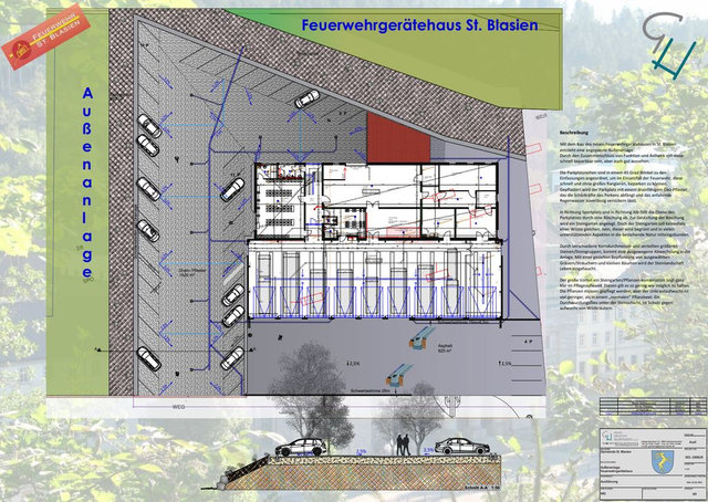 St.Blasien<br> Feuerwehr Aussenanlage